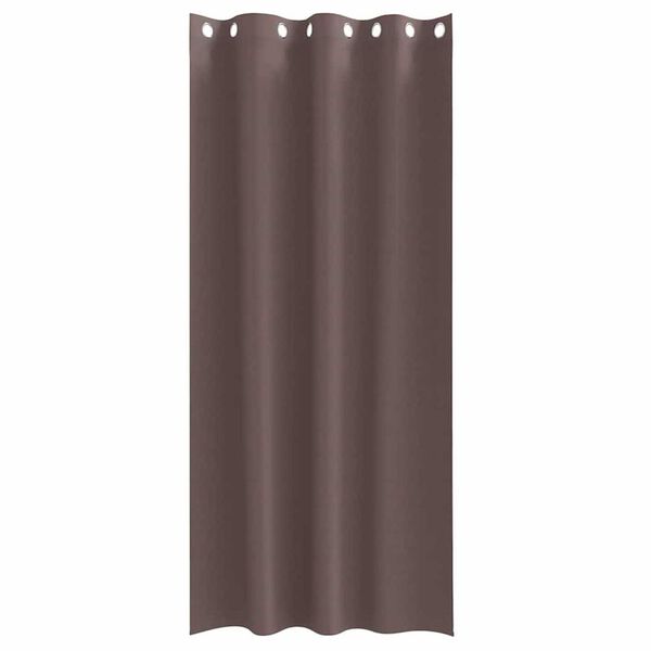 vidaXL Piment&auml;v&auml; verho renkailla 2 pcs Tumma ruskea 260 x 140 cm