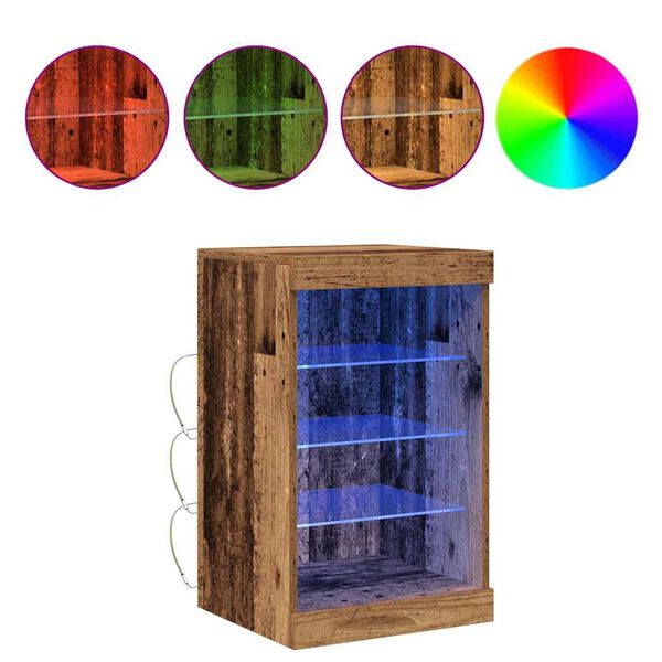 vidaXL Sivupöytä Vanha puu 41 x 37 x 67 cm Tekninen puu