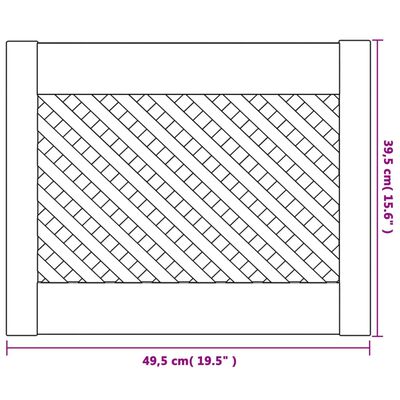 vidaXL Kaapin ovet ristikkomuotoilu 2 kpl 49,5x39,5 cm täysi mänty