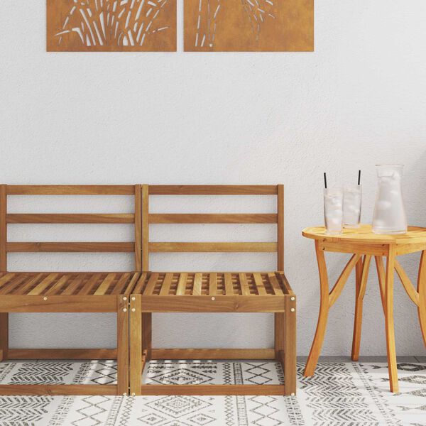 vidaXL Ulkotilan keskisohva Tihe&auml; akasiapuu Luonnollinen