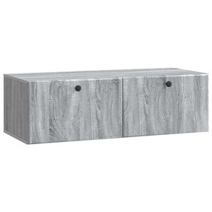 vidaXL Sein&auml;lle asennettava TV-kaappi 98 x 41 x 30 cm Harmaa Sonoma