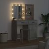 vidaXL LED-valollinen meikkip&ouml;yt&auml;setti peilivalot 2 pcs Betoni Harmaa