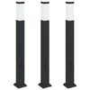 vidaXL Pollarivalaisimet pistorasialla 3 kpl 80 cm musta IP44