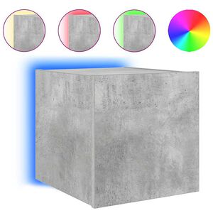 vidaXL TV-sein&auml;kaappi LED-valoilla betoninharmaa 30,5x35x30 cm