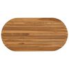 vidaXL P&ouml;yt&auml;levy 90 x 45 x 3,5 cm Ovaali Tiikkipuu Luonnollinen