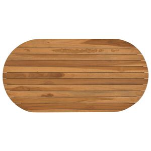 vidaXL P&ouml;yt&auml;levy 90 x 45 x 3,5 cm Ovaali Tiikkipuu Luonnollinen