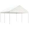 vidaXL Huvimaja katolla valkoinen 4,46x4,08x3,22 m polyeteeni