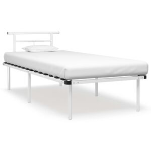 vidaXL S&auml;ngynrunko valkoinen metalli 90x200 cm