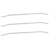 vidaXL Tarvike per&auml;vaunuille 3 kpl Hopea 102-155 cm Alumiini