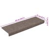 vidaXL Porrasmatot itseliimautuvat 15 kpl 65x21x4 cm beige suorakaiteen muotoinen reuna