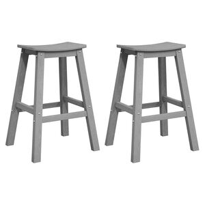 vidaXL Baarijakkara 2 kpl Vaaleanharmaa 52 x 43 x 73,5 cm HDPE