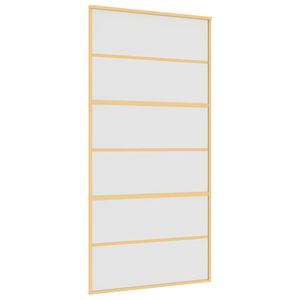 vidaXL Liukuovi kulta 102,5x205 cm himme&auml; ESG-lasi ja alumiini