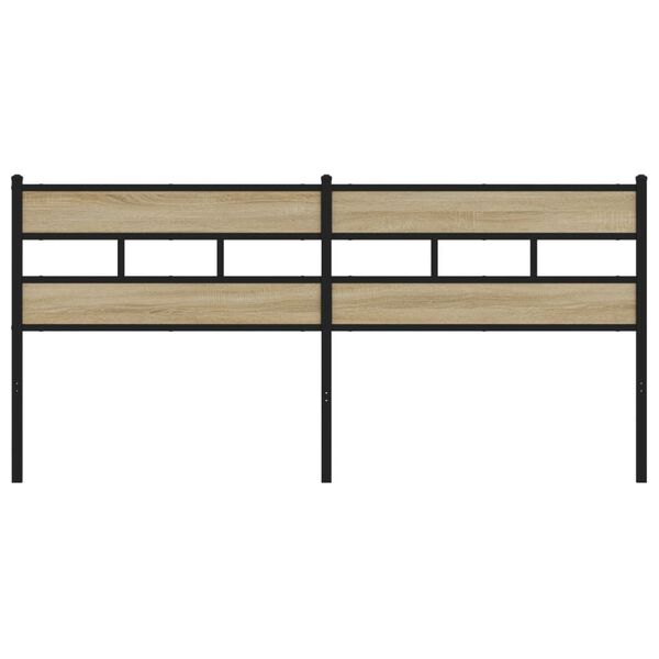 vidaXL S&auml;ngynp&auml;&auml;ty sonoma tammi 193 cm rauta ja tekninen puu