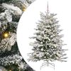 vidaXL Salkomallinen tekoinen joulukuusi Valkoinen 150 cm PE ja PVC