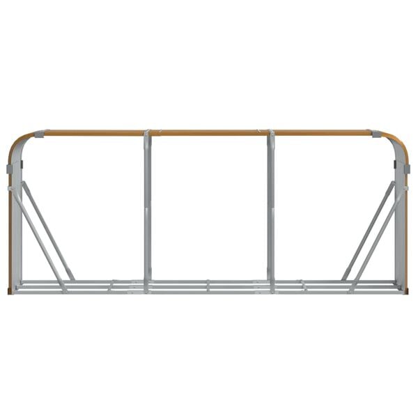 vidaXL Polttopuuteline puujäljitelmä 234x45x100 cm galvanoitu teräs