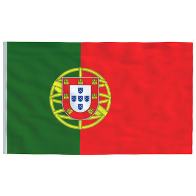 vidaXL Portugalin lippu ja lipputanko 5,55 m alumiini