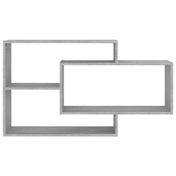 vidaXL Seinähylly harmaa Sonoma 104x20x58,5 cm tekninen puu