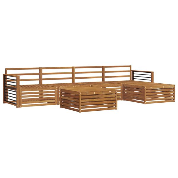 vidaXL Ulkosohvakokoelma 6 pcs Luonnollinen