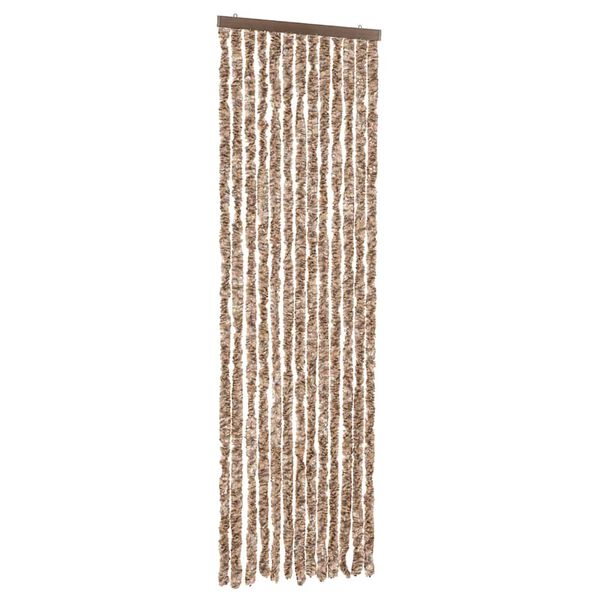 vidaXL Hy&ouml;nteisverho beige ja tummanruskea 56x200 cm chenille