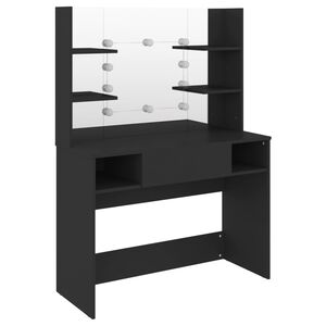 vidaXL Meikkip&ouml;yt&auml; LED-valoilla 100x40x135 cm MDF musta