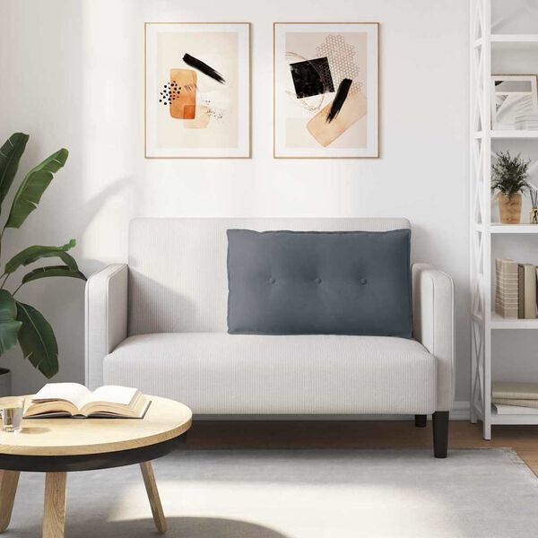 vidaXL Selk&auml;tyyny Tumma harmaa 80 x 50 cm Korduroikangas