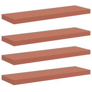 vidaXL Sein&auml;hylly 4 kpl Punainen 80 x 23,5 x 3,8 cm Tekninen puu