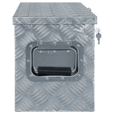 vidaXL Alumiinilaatikko 80x30x35 cm hopea