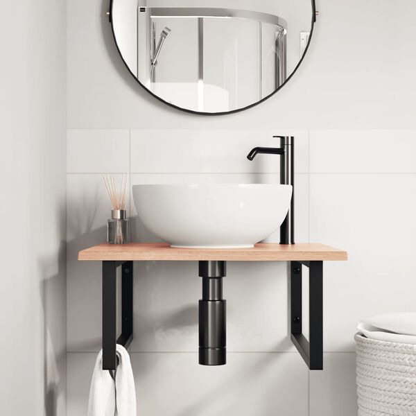 vidaXL Pesuallashylly sein&auml;lle ter&auml;s ja t&auml;ysi tammi