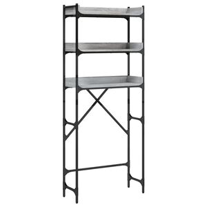 vidaXL Pesukonehyllykk&ouml; harmaa Sonoma 67x25x163 cm tekninen puu
