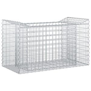 vidaXL Gabion Kohotettu Peti Hopea 50 x 100 x 60 cm Galvanoitu ter&auml;s