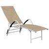 vidaXL Aurinkotuoli Textilene ja alumiini kerma