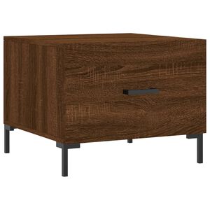 vidaXL Sohvap&ouml;yt&auml; ruskea tammi 50x50x40 cm tekninen puu