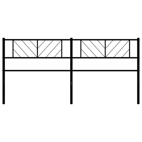 vidaXL Metallinen vaihtop&auml;&auml;ty musta 193 cm
