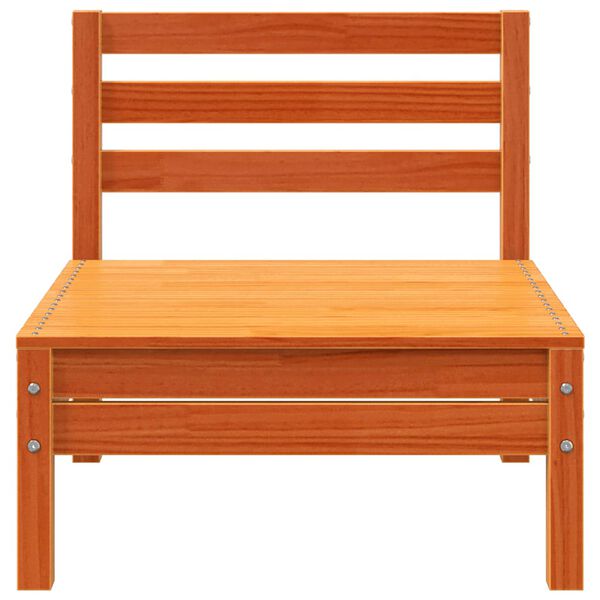 vidaXL Puutarhasohva k&auml;sinojaton vahanruskea t&auml;ysi m&auml;nty