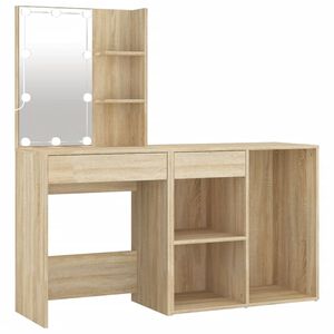 vidaXL LED-peilip&ouml;yt&auml; kaapilla Sonoma-tammi tekninen puu