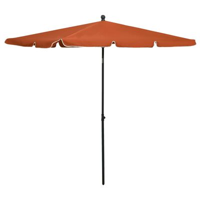 vidaXL Puutarhan aurinkovarjo tangolla 210x140 cm terrakotta