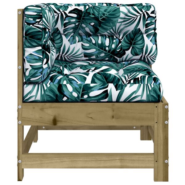 vidaXL Kulmasohva tyynyillä kyllästetty mänty