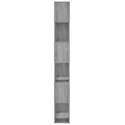 vidaXL Kirjahylly/tilanjakaja harmaa Sonoma 60x24x186 cm