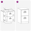 vidaXL Asiakirjakaappi laatikon kanssa Valkoinen 44 x 50 x 106.5 cm