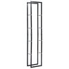 vidaXL Polttopuuteline musta 40x25x200 cm ter&auml;s