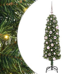 vidaXL Tekojoulukuusi jalustalla Vihre&auml; 120 cm PVC, ter&auml;s ja muovi