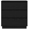 vidaXL Y&ouml;p&ouml;yt&auml;kaappi Musta tammi. 71 x 34,5 x 75 cm Tekninen puu