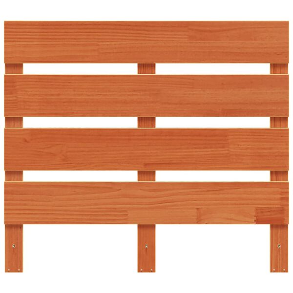 vidaXL Sängynpääty ruskea 90 cm täysi mänty