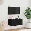 vidaXL TV-sein&auml;kaappi LED-valoilla musta 60x35x31 cm