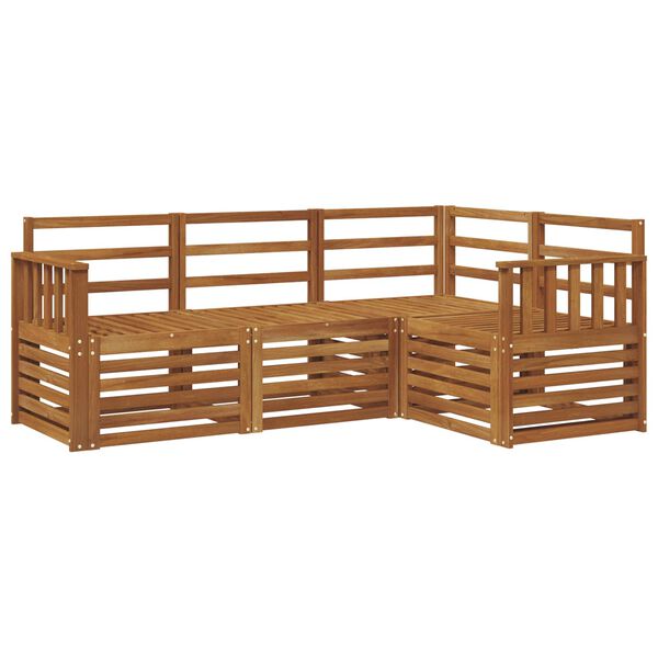 vidaXL Sohvasarjat 4 pcs Luonnollinen Tihe&auml; akasiapuu