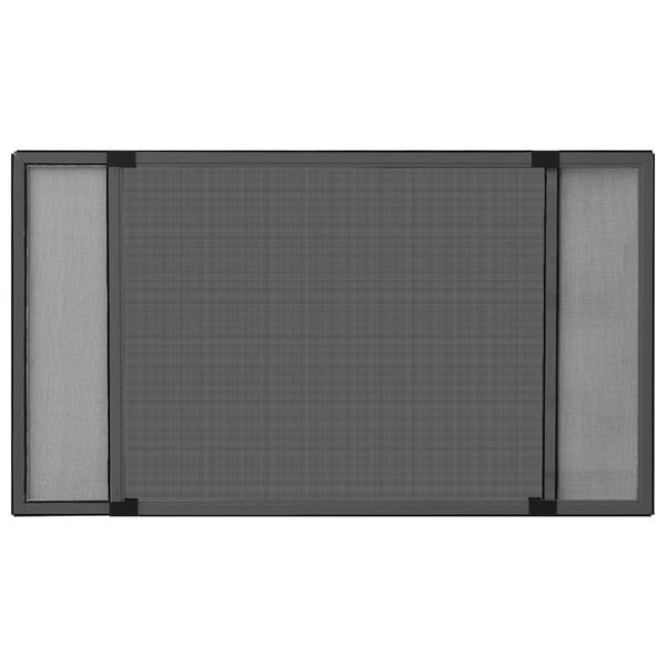 vidaXL Jatkettava hyönteisverkko ikkunaan antrasiitti (100-193)x75 cm