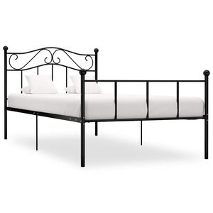 vidaXL S&auml;ngynrunko musta metalli 90x200 cm