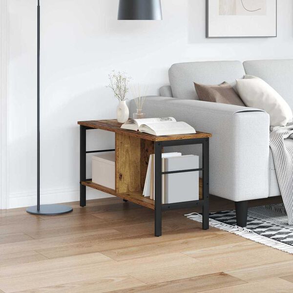 vidaXL Kirjahylly Vanha Puu 82 x 32 x 47 cm Tekninen puu