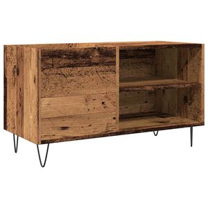 vidaXL LP-levyjen s&auml;ilytyskaappi vanha puu 84,5x38x48 cm tekninen puu