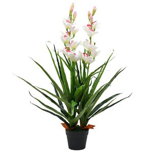 vidaXL Tekokasvi ruukulla kymbidi (orkidea) 100 cm vihre&auml;